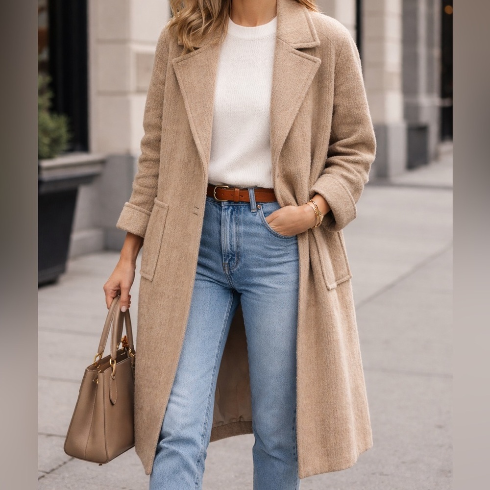 Vintage Mayfair of California Mohair Wool Tan Coat